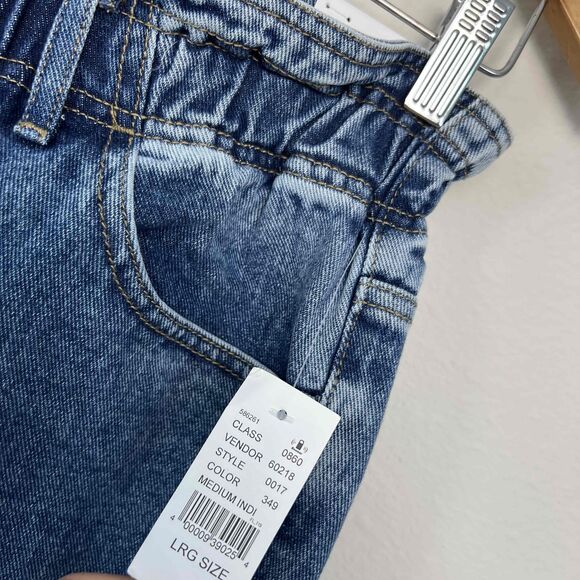 PacSun Seabreak Paperbag Waist High Rise Mom Jeans Tapered Leg Zip Fly NWT LARGE - Picture 9 of 11